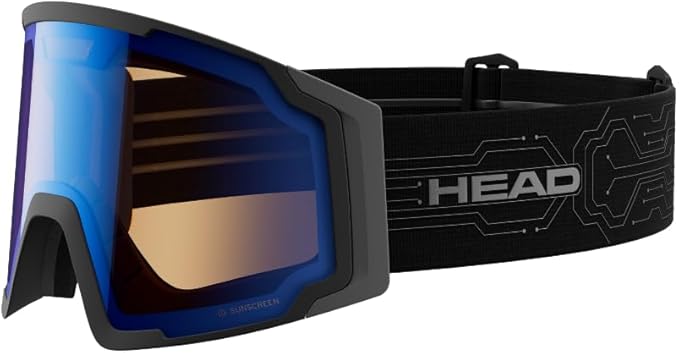 HEAD Neves Sunscreen Photochromatic Ski & Snowboard Goggles – Solar-Powered Auto Tint, UV400, Anti-Fog, Wide Vision