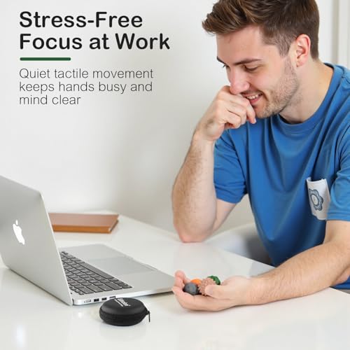 Fidget Toys Adults – 4PCS Magnetic Silicone Stress Balls for Anxiety, Focus & ADHD Relief, Textured Sensory Desk Gadgets, ...