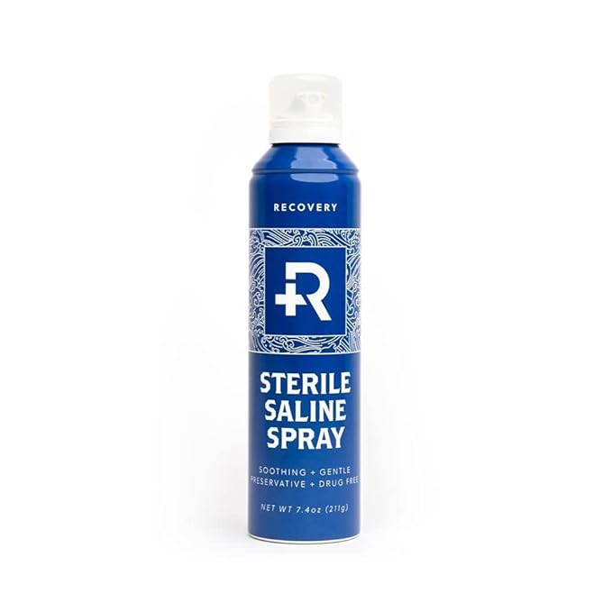 Recovery Aftercare Saline Piercing Aftercare Spray - Sterile Saline Solution for Ear, Belly & Nose Piercings - Removes Dir...