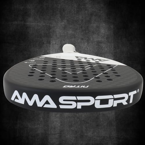 AMA SPORT Padel Racket Carbon Fiber Surface with EVA Memory Flex Foam Core Padel Tennis Racket Lightweight Paddle Tennis R...