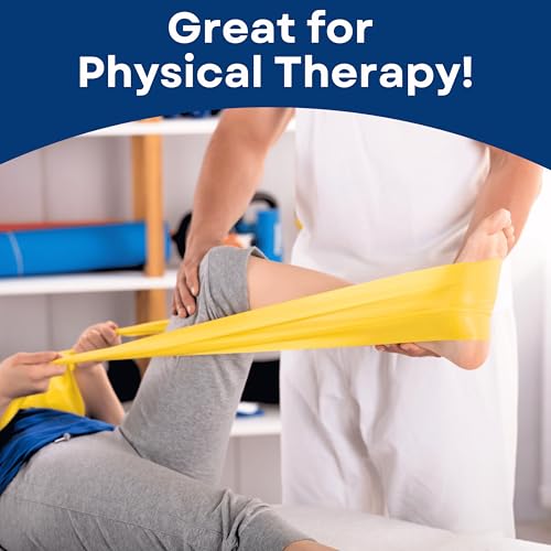 RMS Resistance Bands with Instruction Guide & Carry Bag - Latex Free Exercise Band for Working Out, Physical Therapy, Reha...