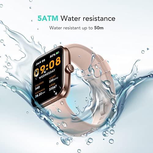 SKG Smart Watch for Women, Fitness Tracker with 5ATM Swimming Waterproof, Sleep Monitor, 1.7'' Touch Screen Smartwatch Fit...