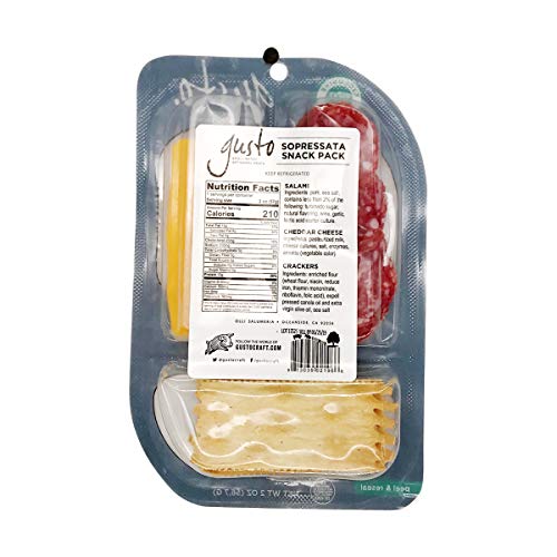 Gusto Sopressata Cheddar Snack Pack, 2 Oz