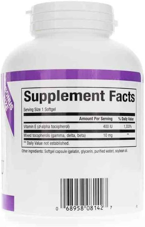 Natural Factors, Mixed Vitamin E 400 IU, Antioxidant Support for Cardiovascular and General Health, 240 softgels (240 servings)