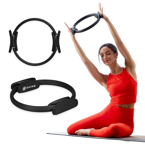Gaiam Pilates Ring Fitness Circle - Lightweight & Durable Foam Padded Handles, Flexible Resistance Exercise Equipment for ...