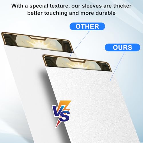 White Matte Card Sleeves for MTG, 300 Pieces Perfect Fit Standard Card Sleeves for Trading Card Sports Cards Baseball Card...