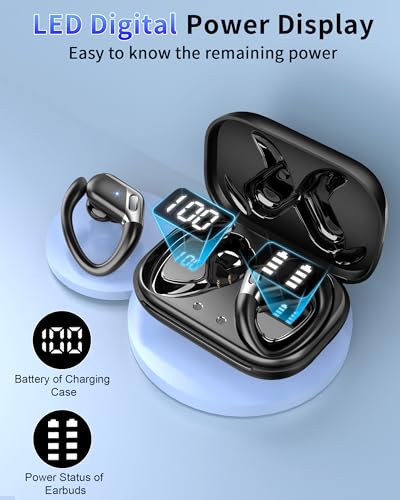 Ear buds Wireless Earbuds, Bluetooth 5.4 headphones Sport 2026 Noise Cancelling, Running Headphones 50 Hrs, Over Ear Earbu...