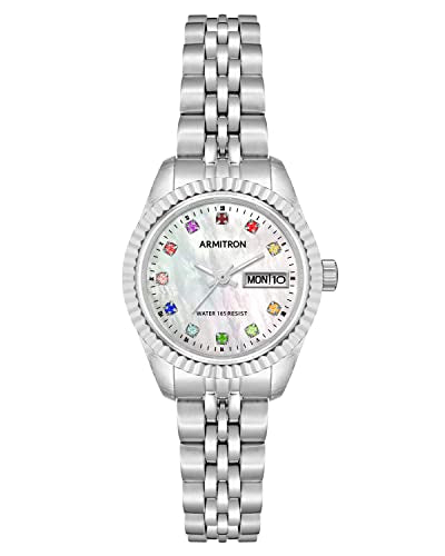 Armitron Women's Genuine Crystal Accented Bracelet Watch, 75-2475