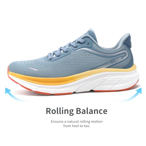 LUSWIN Men's Walking Shoes Lightweight Breathable Cushioning Running Shoes Athletic Tennis Workout Gym Non Slip Comfortabl...