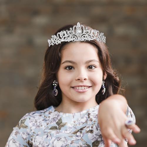 6 Pcs Crystal Tiara and Crowns for Women Girls Princess Rhinestone Crown Queen Headband with Combs Bride Tiara for Birthda...