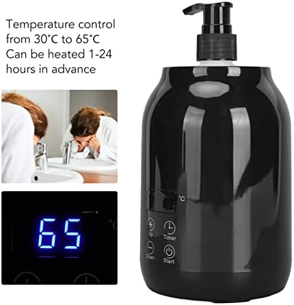 Massage Oil Warmer, Professional Electric Lotion Bottle Warmer with Two Oil Bottle Dispenser, LED Temperature Display, Essential Lube Gel Cream Heating Warmer for Home, Salon, SPA