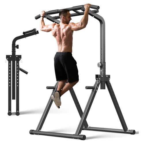 ZENOVA Pull Up Bar Dip Station Multi-Function Strength Training Equipment for Men Women Muscle Building 330/400 LBS Weight...