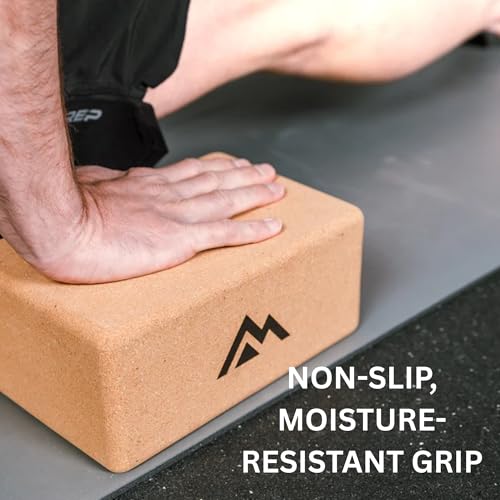 REP Fitness Cork Yoga Block, Eco-Friendly & Non-Slip Yoga Brick | Firm Support for Balance, Poses & Stretching | Durable C...