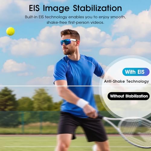 padom AI Smart Glasses with Camera 4K, 8MP HD Video Recording Glasses with Camera, Built-in Storage(No SD Card Needed), We...
