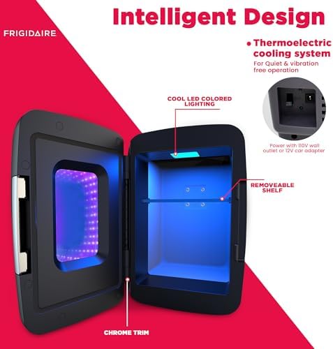 Frigidaire EFMIS179 Gaming Light Up Mini Beverage Refrigerator, Stealth