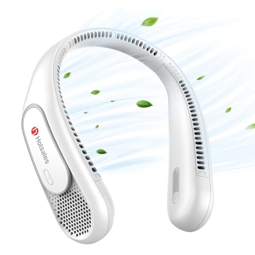 Hotsales Neck Fan, Hands Free Bladeless Neck Fans Portable Rechargeable, 6000 mAh Battery Operated Wearable Personal Fan, ...