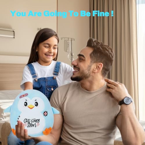 NIUBEHOHO Get Well Penguin Stuffed Animal - Get Well Soon Gifts Penguin Plush Heartwarming Design for Rehabilitation Kids'...