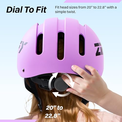 ZIFFY Kids/Toddler Bike Helmet, Adjustable, Lightweight, Safety Certified Scooter Helmet for Boys & Girls with Washable In...