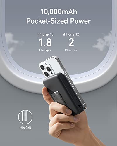 Anker 633 Magnetic Battery, 10,000mAh Foldable Wireless Portable Charger, 20W USB-C Power Delivery Power Bank with Stand, ...