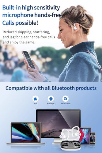 GJB Wireless Earbuds, 60H Playback Bluetooth 5.3 Headphones,Noise Cancelling Wireless Headphones with LED Battery Display,...