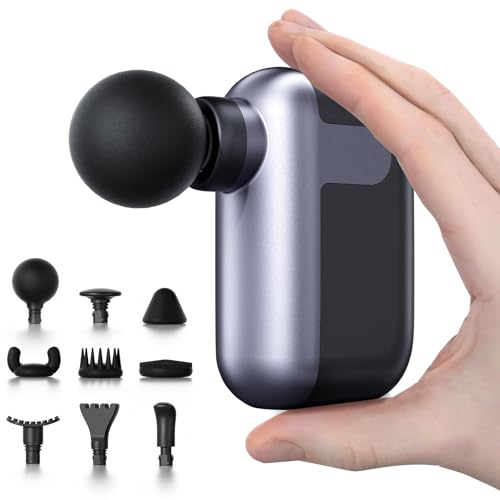 CYBPOK Mini Massage Gun with 10 Massage Heads, Percussion Deep Tissues Handheld Muscle Massager, 8mm Amplitude High-Intens...