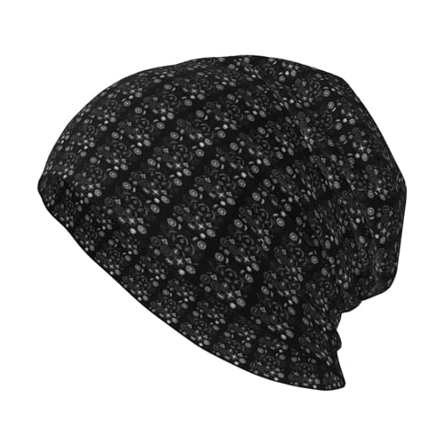 sackhg Supernatural Symbols Black Print Winter Beanie Hat Men Women Soft Lightweight Thermal Cap for Outdoor Skiing Wear