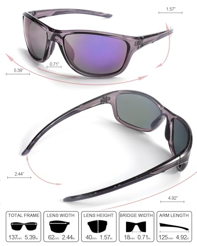 IGnaef® Women Polarized Sports Sunglasses Designer Wrap Style IF8150