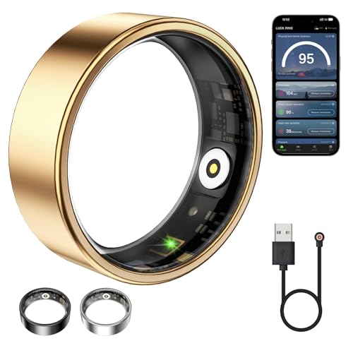 WNRTSA Smart Ring for Women & Men, Fitness Tracker with Heart Rate, Blood Oxygen, Sleep Monitoring, Long-Lasting Battery, ...
