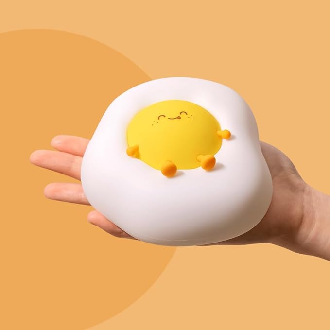 Egg Night Light for Kids,Toddler, Baby Nursery, Cute Nightlight Silicone Lamp for Sleeping Companion, Auto Off 30Min Timer, Cordless Rechargeable Battery