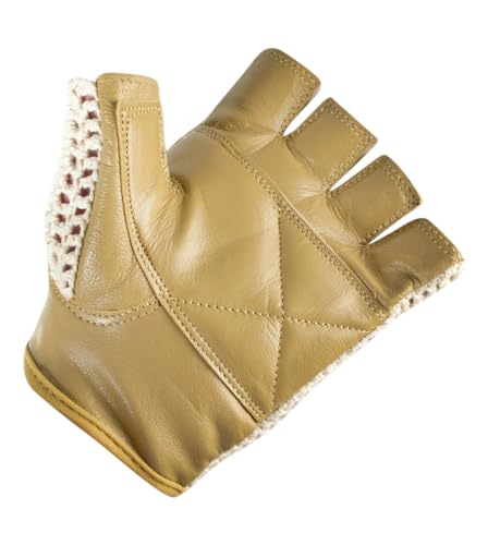 AERO|TECH|DESIGNS | Crochet Cycling Gloves | Natural Leather Padded Palms | Breathable Cotton Crochet