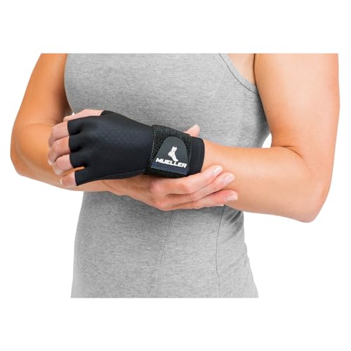Mueller Sports Medicine Compression Glove for Men and Women, Hand & Wrist Pain Relief Support, Ideal for Carpal Tunnel, Ar...