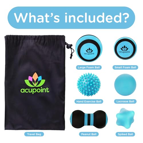 Acupoint Massage Ball Therapy Set for Muscle Knots and Post-Workout - Physical Therapy Balls, Trigger Point & Yoga Therap...