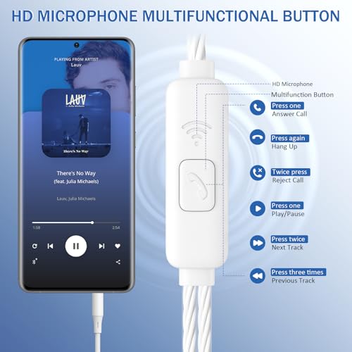 Jogteg Earbuds Headphones with Microphone Pack of 5, Noise Isolating Wired Earbuds, Earphones with Powerful Heavy Bass Ste...