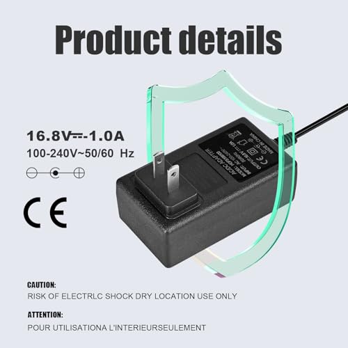 16.8V 1A Massage Gun Charger Replacement 16.8V 0.8A 1A AC DC Power Supply for Massage Gun Power Supply Cord Cable