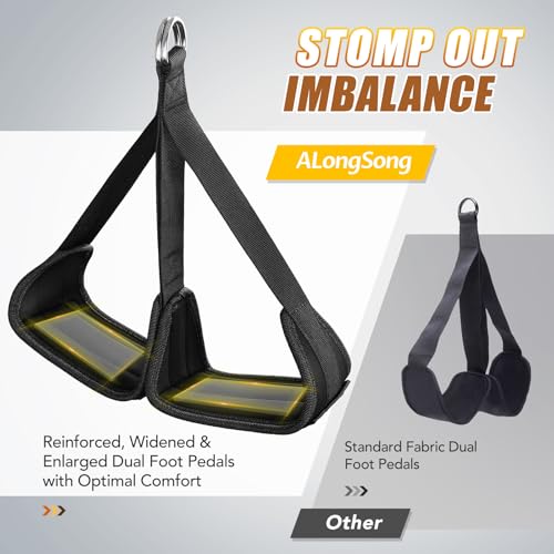 ALongSong Pull Up Assistance Bands with Foot Support Pedal - Upgraded Heavy Duty Resistance Bands Adjustable Weight/Height...