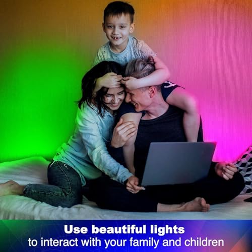 dalattin Led Lights for Bedroom 130ft(2 Rolls of 65.6ft), Led Lighting with Remote&App Control, Color Changing Led Lights ...