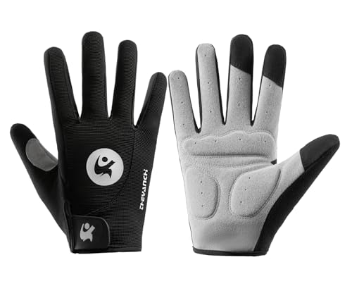 SUJAYU Full Finger Cycling Gloves for Men Women, Touchscreen Fullfinger Bike Gloves for Men Cycling, Paded MTB Glove Bikin...