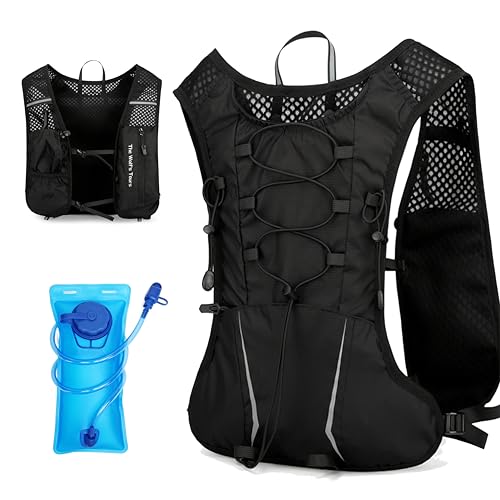 XBT Hydration Pack with 2L Water Bladder – Lightweight Running Vest for Men & Women – Adjustable, Breathable, Reflective H...