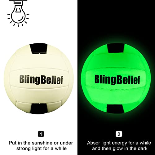 blingbelief Super Bright Glow in The Dark Baseball,Soccer Ball,Volleyball,Football, Light Up Luminous Baseball, Official S...