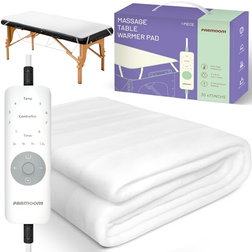 Massage Table Warmer Heating Pad Professional Massage Bed Warmer with 4 Timer, 8 Heat Settings, Overheat Protection for Ma...