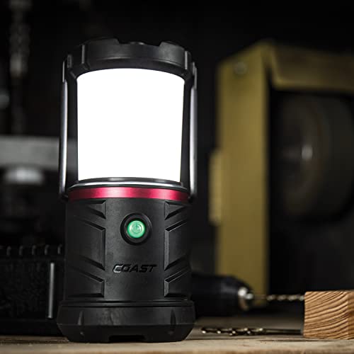Coast Eal22 Dual Color Led Emergency Light - 1250 Lumen, Storm Proof, Durable, Black, Compatible With D Batteries Or Zx1010 Battery