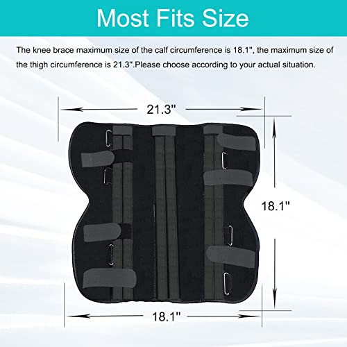 TANDCF Unisex Knee and leg immobilization Stabilizer for Post Surgery Recovery,Knee Fractures,Instability, ACL,MCL,Meniscu...