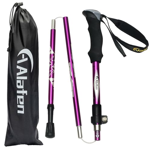 A ALAFEN Aluminum Collapsible Ultralight Travel Trekking Hiking Pole for Men and Women (Fits 5'3" - 6'2")