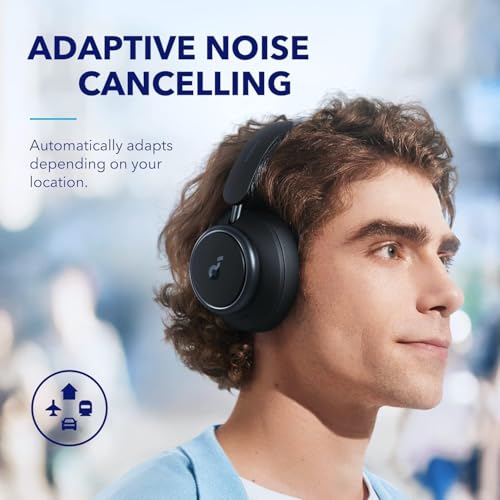 Soundcore by Anker Space Q45 Adaptive Active Noise Cancelling Headphones, Reduce Noise by Up to 98%, 50H Playtime, App Con...