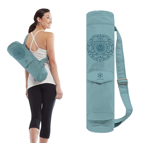 Gaiam Cargo Yoga Mat Bag, Full-Zipper Yoga Mat Carrier with Adjustable Strap, Front & Exterior Phone Pocket with Earbuds S...
