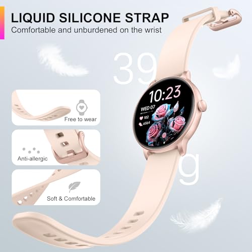 Smart Watch, 1.43'' AMOLED Smart Watches for Men Women (Answer/Make Call), Fitness Tracker with Heart Rate/Sleep Monitor, ...