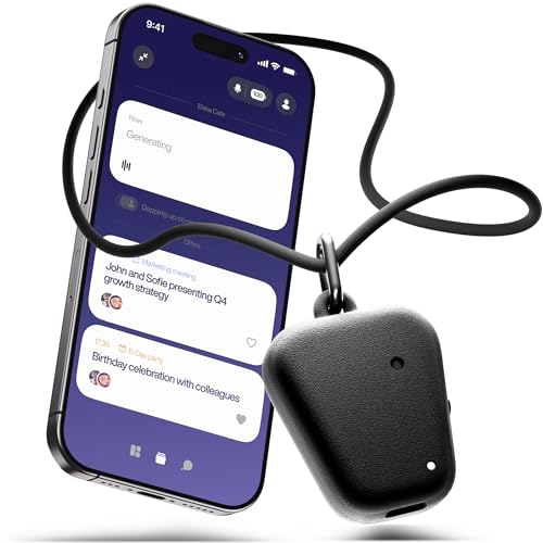 FIELDY Wearable, Hands-Free AI Real Time Voice Recorder – AI Transcriptions, Custom Summaries, Calendar Sync, HIPAA Privac...