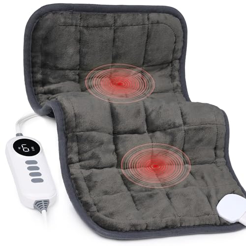 Heating Pad,Weighted Heating Pad with Massaging, 3 Heat,6 Massage, Electric Heating Pad for Back Pain Relief, 2H Auto Off,...