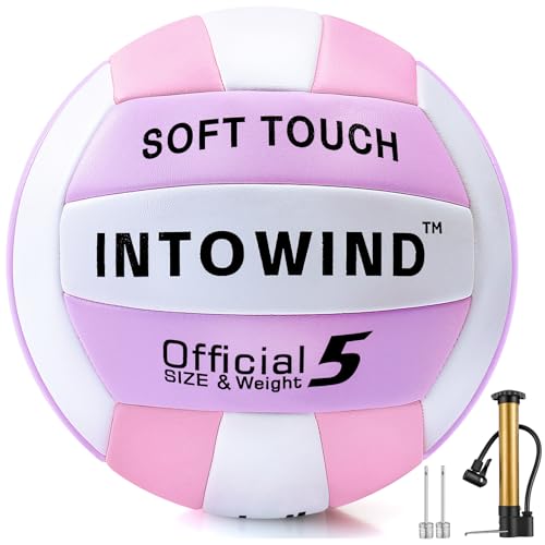 INTOWIND Volleyball Soft Touch Volleyballs Beach Volleyball Outdoor Indoor Volleyballs Beach Park Gym Games Training Offic...
