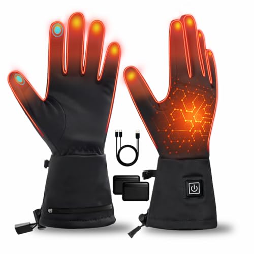 Rechargeable Hand Warmers, Portable Graphene Heated Gloves Handwarmers Bag with 10000MAH Power Bank&3 Heat Modes, Fast Ele...